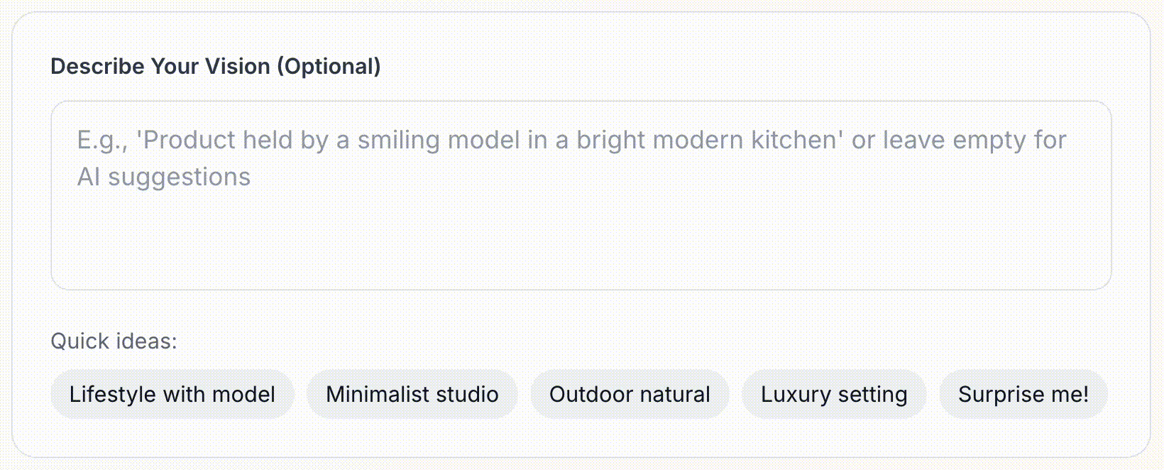 Type description for AI generation